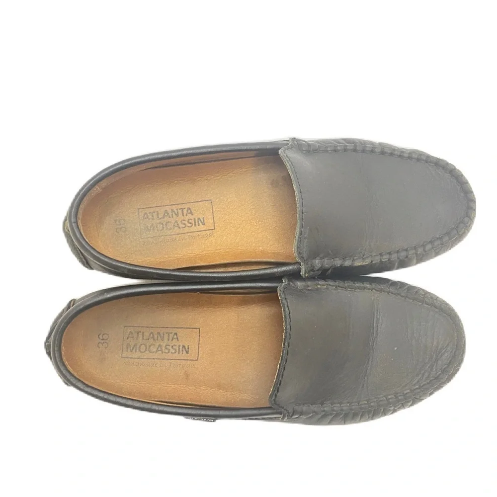 Atlanta Moccasin kids black Penny Loafers size 4.5